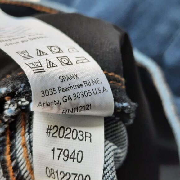 Spanx Pull On Skinny Jeans Womens XL Blue High Rise Ankle Distressed Raw Hem - Picture 9 of 14